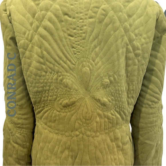 Conrad C Chartreuse Green Quilted Zip-Up Jacket | Sculpted Stylish | Size 6 - Picture 5 of 7